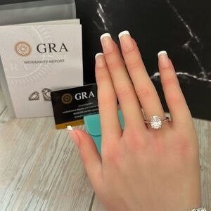 New Moissanite oval 3CT wedding engagement ring